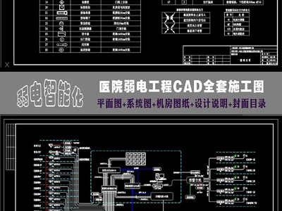 智能化醫院神經系統 弱電智能化工程全套CAD施工圖紙（含機房）的設計與施工全解析